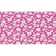 Voksdug pink med blomster 1x1.40m