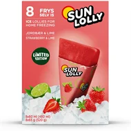 Is Sun Lolly Jordbær / Lime 12x8 stk Limited Edition