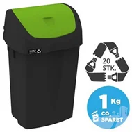 Affaldsspand Miljøvenlig, 15L Grønt Vippelåg
