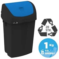 Affaldsspand Miljøvenlig, 15L Blåt Vippelåg