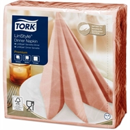 Servietter Tork Linstyle som Stof 39x39 cm Koral 50 stk