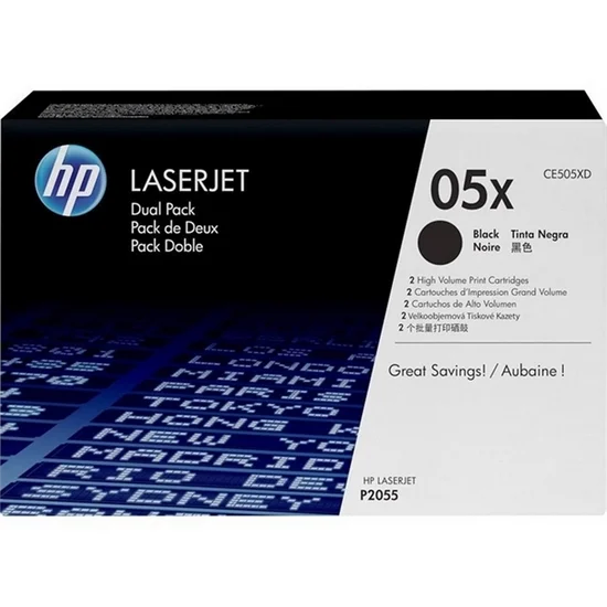 Toner Laserjet HP 05x, Black 2-pack