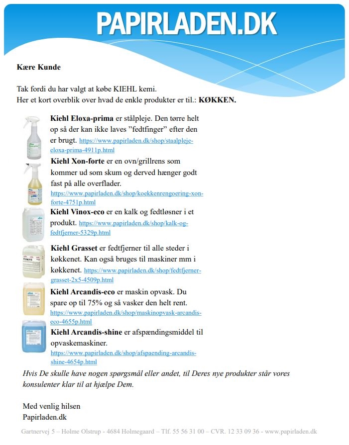 Katalog Rengøring Køkken
